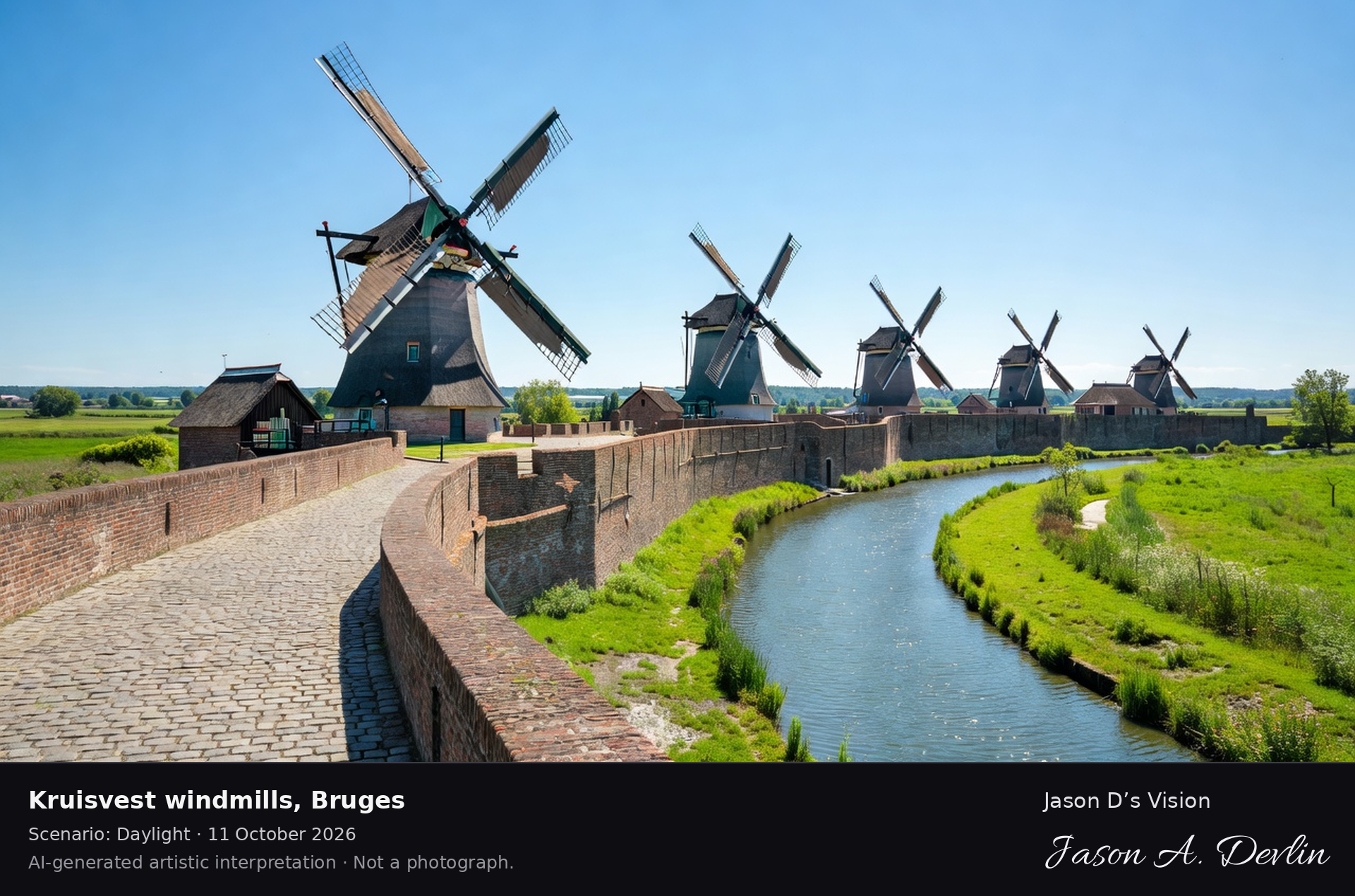 Kruisvest windmills, Bruges