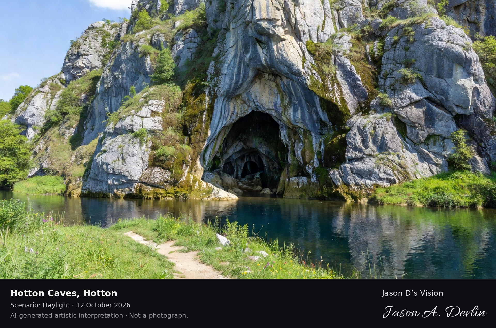 AI-generated artistic interpretation of Hotton Caves, Hotton, Belgium.